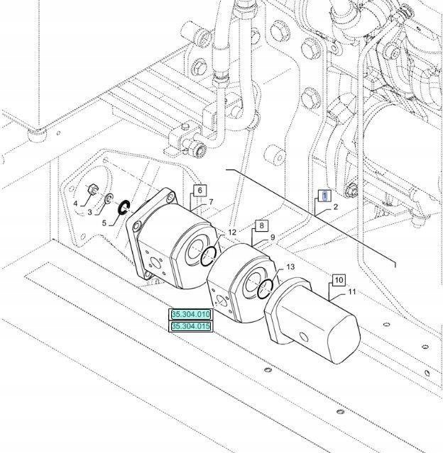 Pompa hydrauliczna New Holland CX 47721581 Part number 47721581