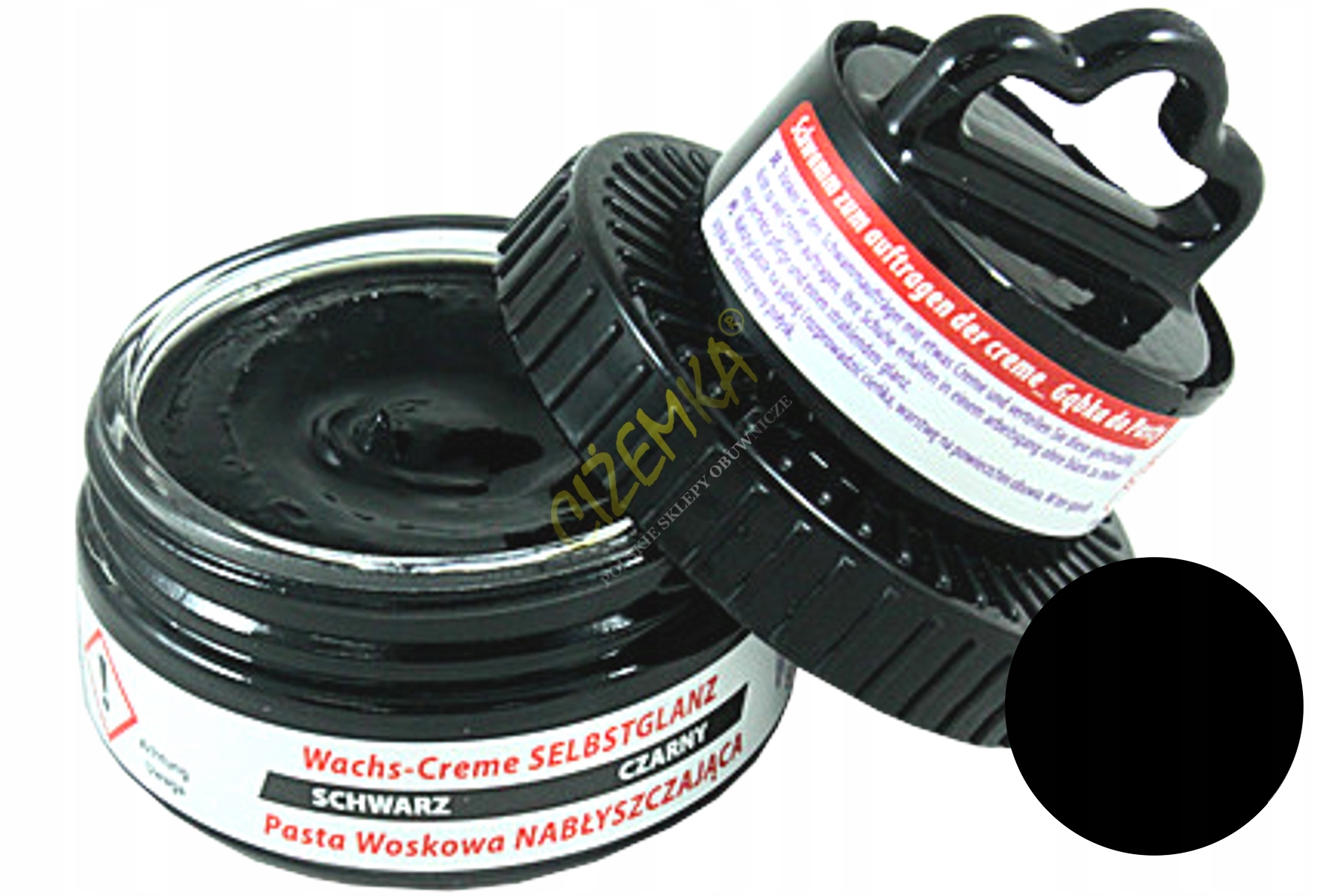 PALC PASTA krem woskowa DO SKÓR butów CZARNA