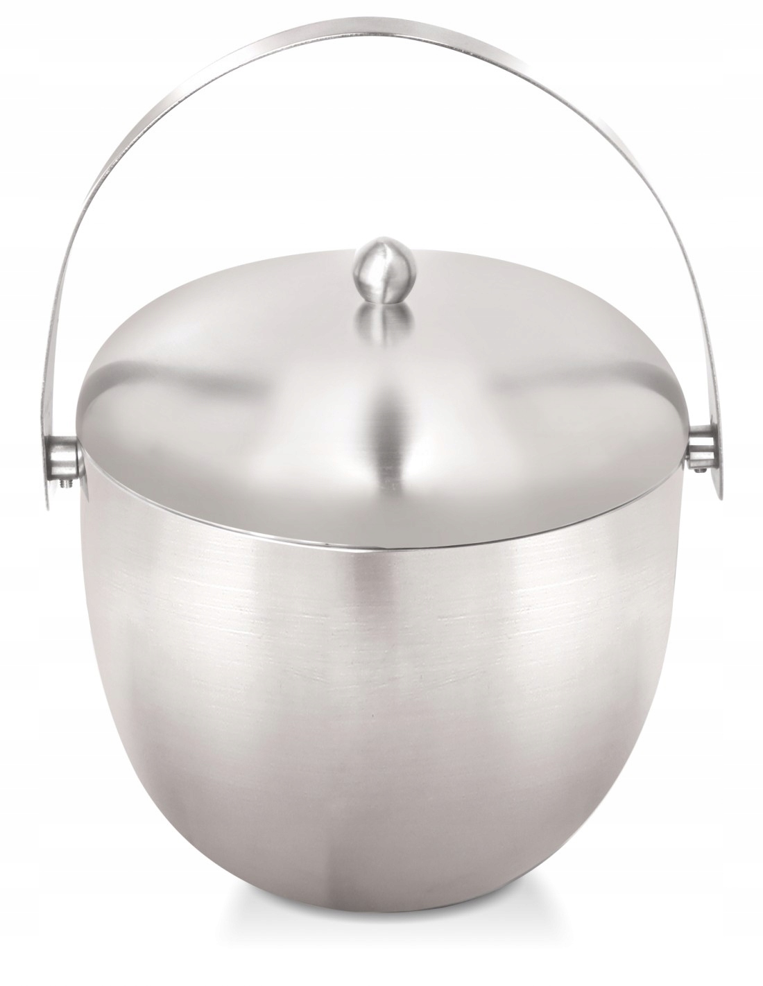 WIADERKO DO LODU COOLER POJEMNIK na lód KOSTKI + SZCZYPCE 1,75L STALOWE KH Stan opakowania oryginalne