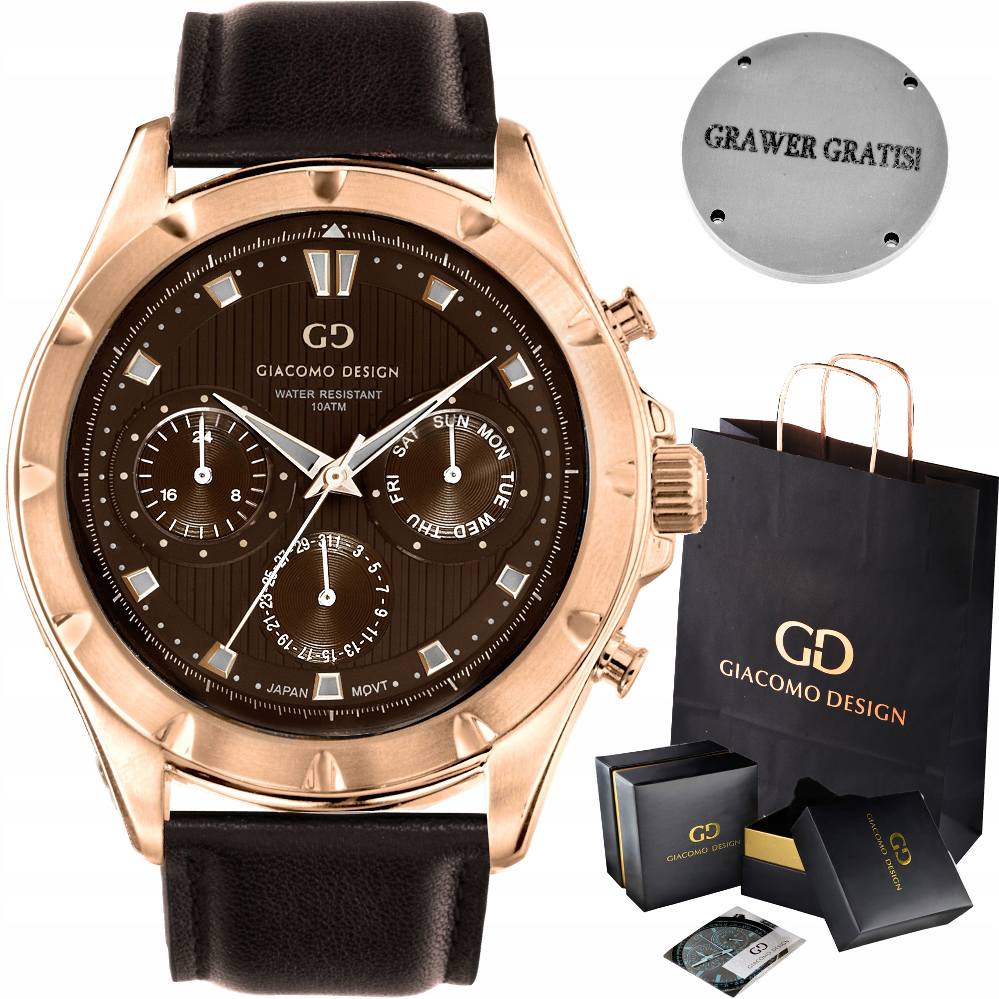 

Zegarek Męski Giacomo Design GD0600 3 Wzory!!