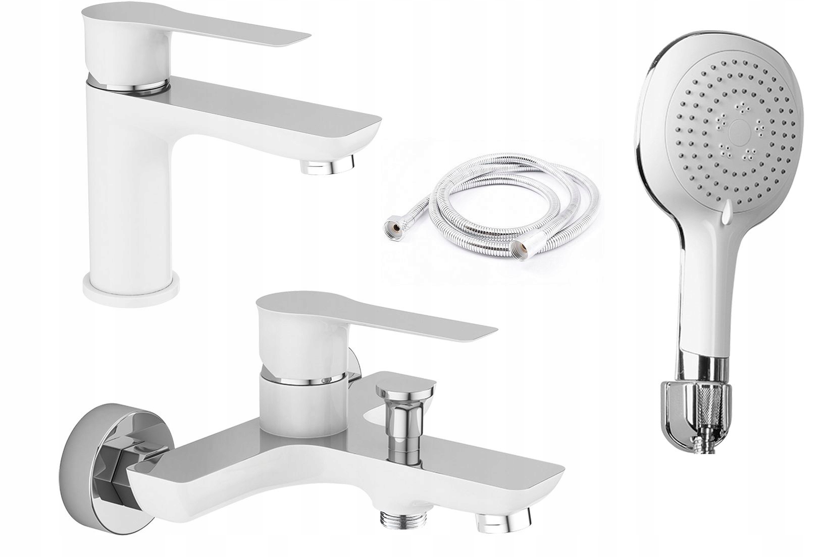 

Raila Zestaw Biały Bateria Umywalkowa + Wannowa +s