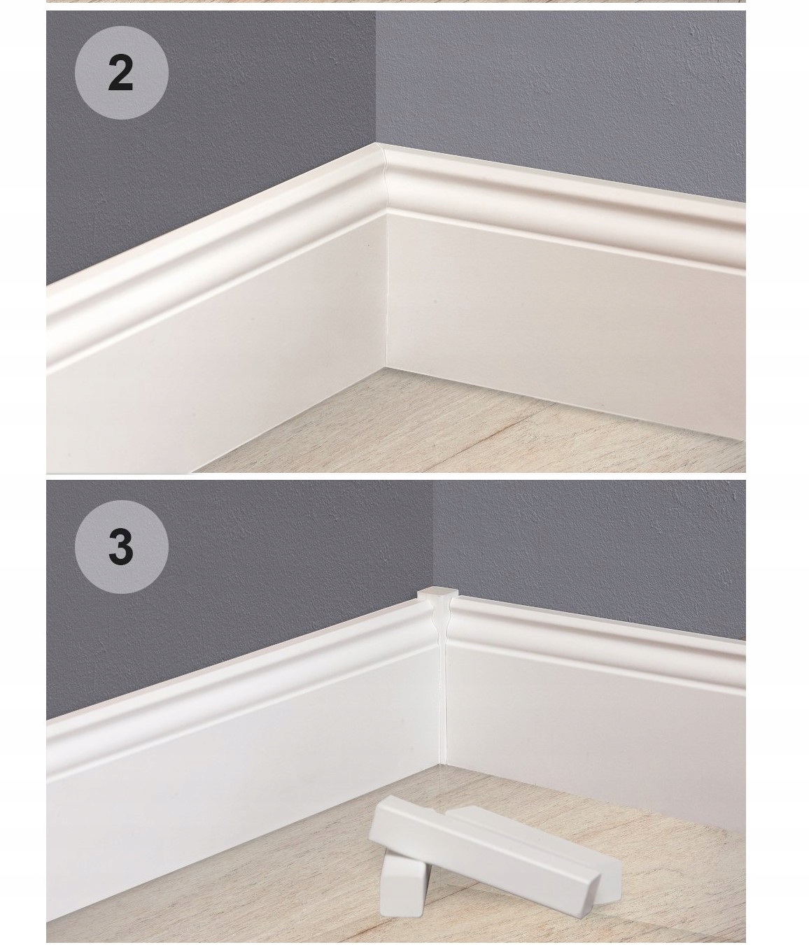 Listwa przypodłogowa MDF 8 BIAŁA Cokół RYFLOWANA Marka Golddoor