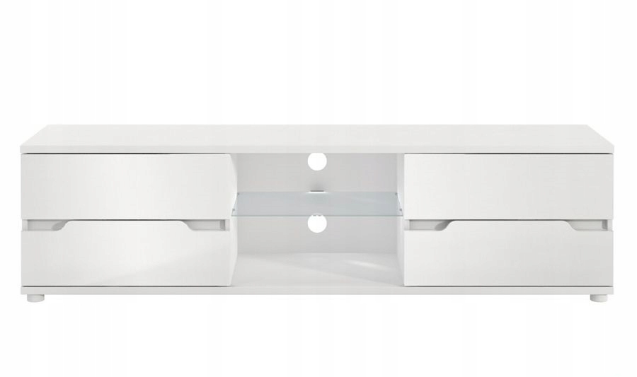 Alaska Szafka RTV stolik pod tv biały wysoki połysk +LED Kod producenta Alaska RTV