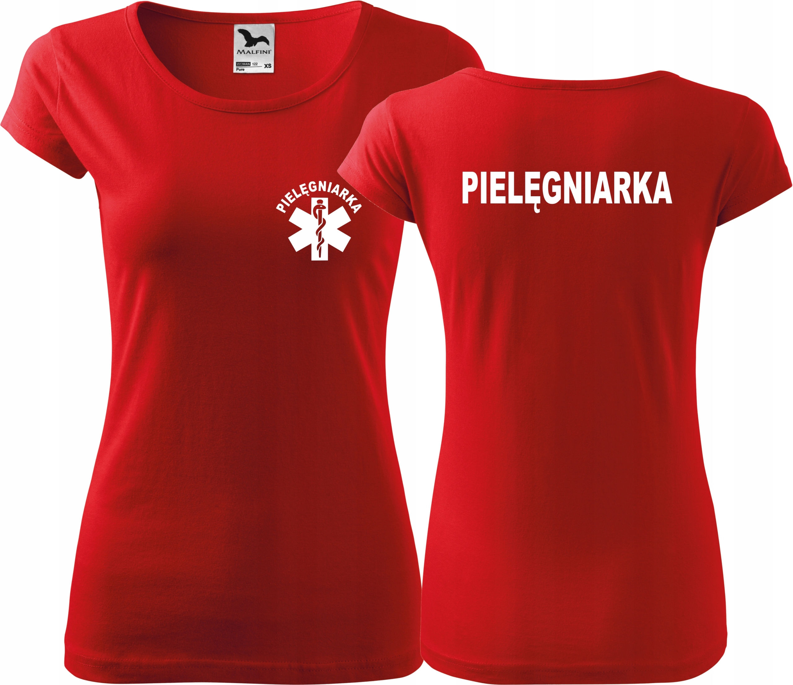 

Czerwona koszulka medyczna Pure Pielęgniarka