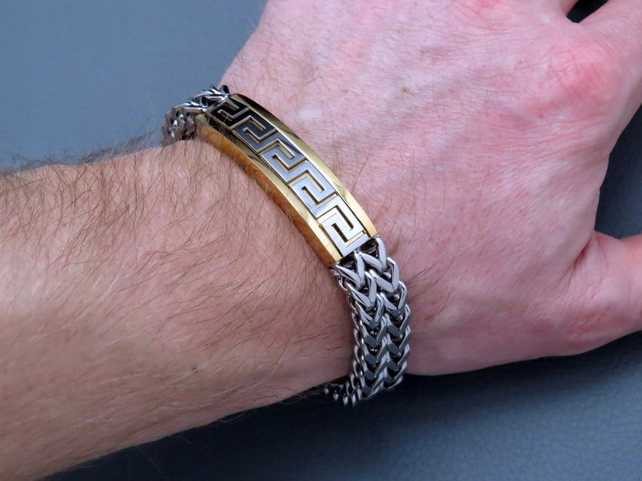 ELEGANCKA SREBRNA BRANSOLETA MĘSKA SPLOT KRÓLEWSKI Marka Boston Jewellery