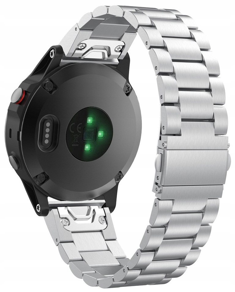 SREBRNA STALOWA Bransoleta do Garmin EPIX 2 Materiał paska stal