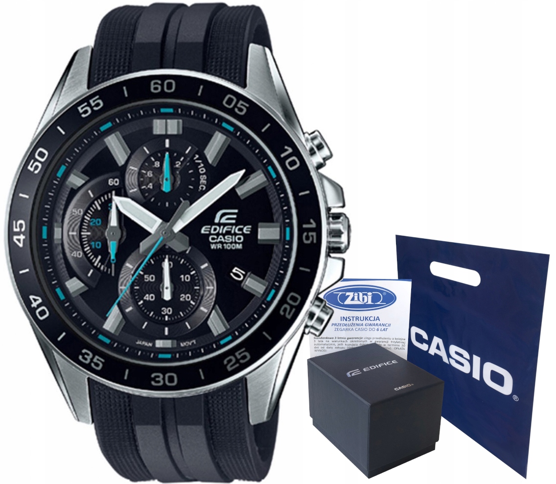 Náramkové hodinky Casio Edifice quartzové černé ocelové 100m