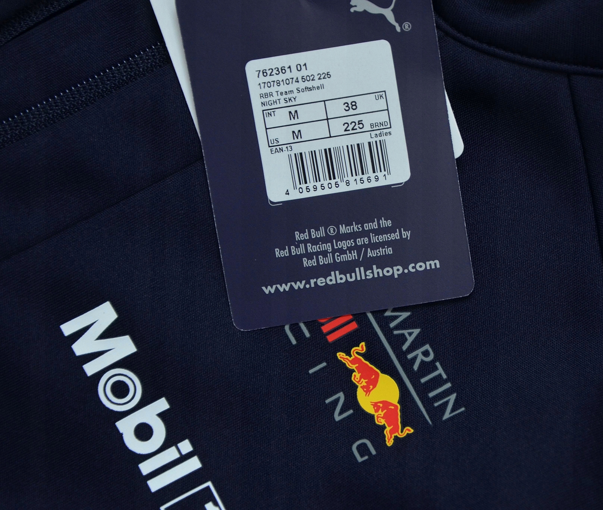 KURTA DAMSKA PUMA RED BULL RACING SOFTSHELL R.XXS Długość do bioder