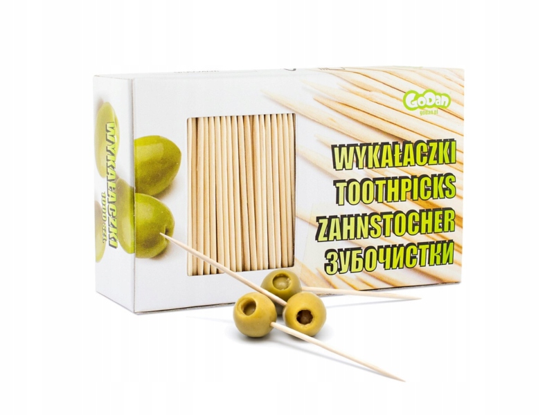 WYKAŁACZKI DREWNIANE 1000szt luz kartonik