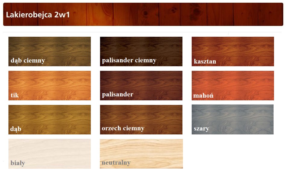 DrewnoChron Lakierobejca 2w1 KASZTAN 2,5L Marka Drewnochron