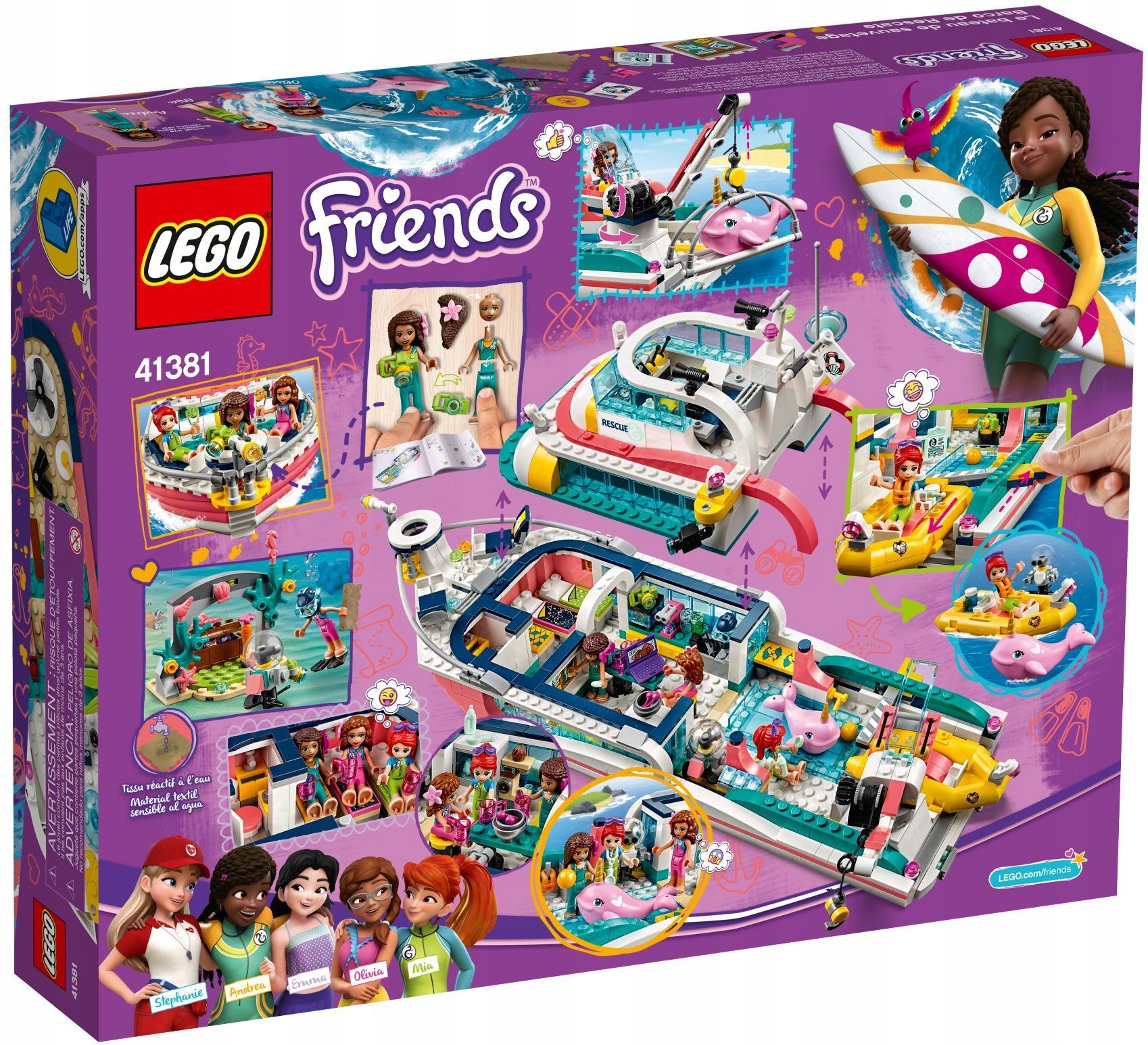 LEGO FRIENDS 41381 ŁÓDŹ RATUNKOWA STATEK MOTORÓWKA Bohater brak