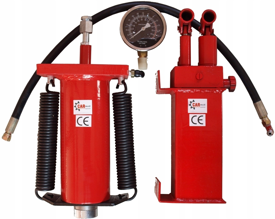 POMPA PODWOJNA SILOWNIK 50T Z MANOMETREM PRASA