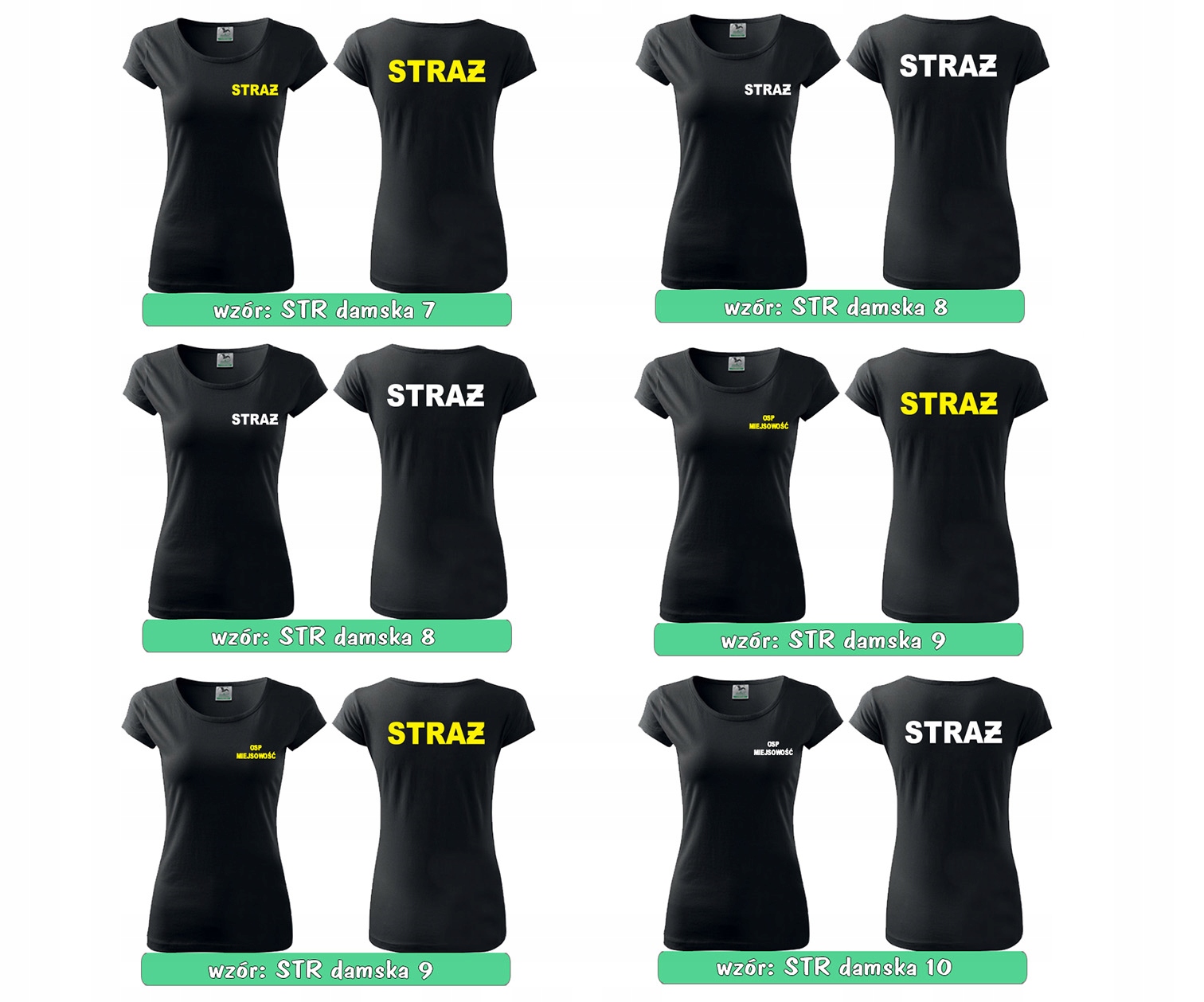 Koszulka STRAŻ OSP policja ochrona damska L Rozmiar L