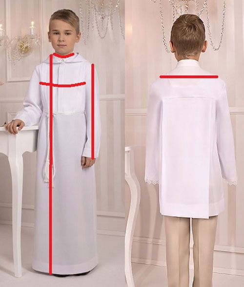 Alba komunij chłopięca Alby KOMUNIA ZŁOTA Piotr140 Rozmiar 140