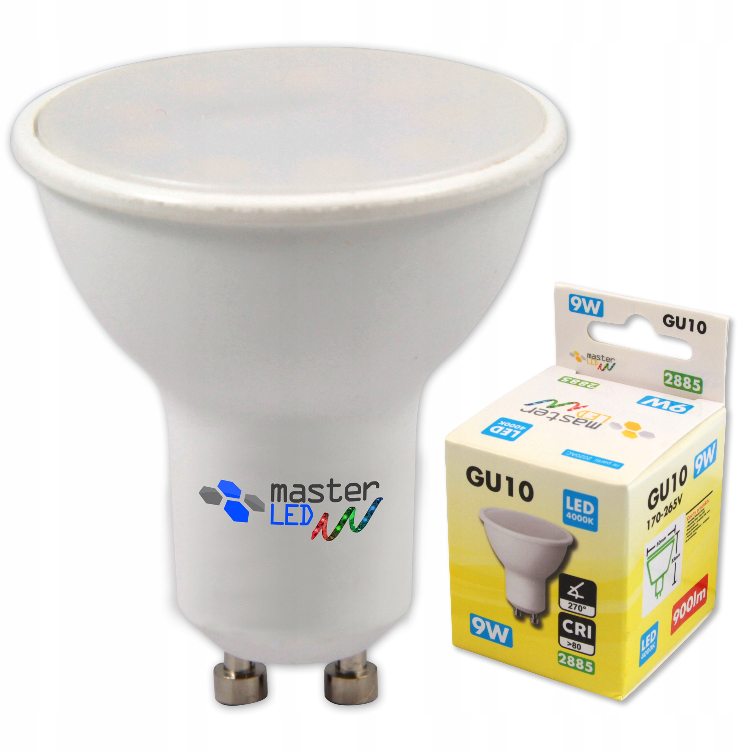 

Żarówka Led dioda GU10 2835 9W 230V Biała Ciepła
