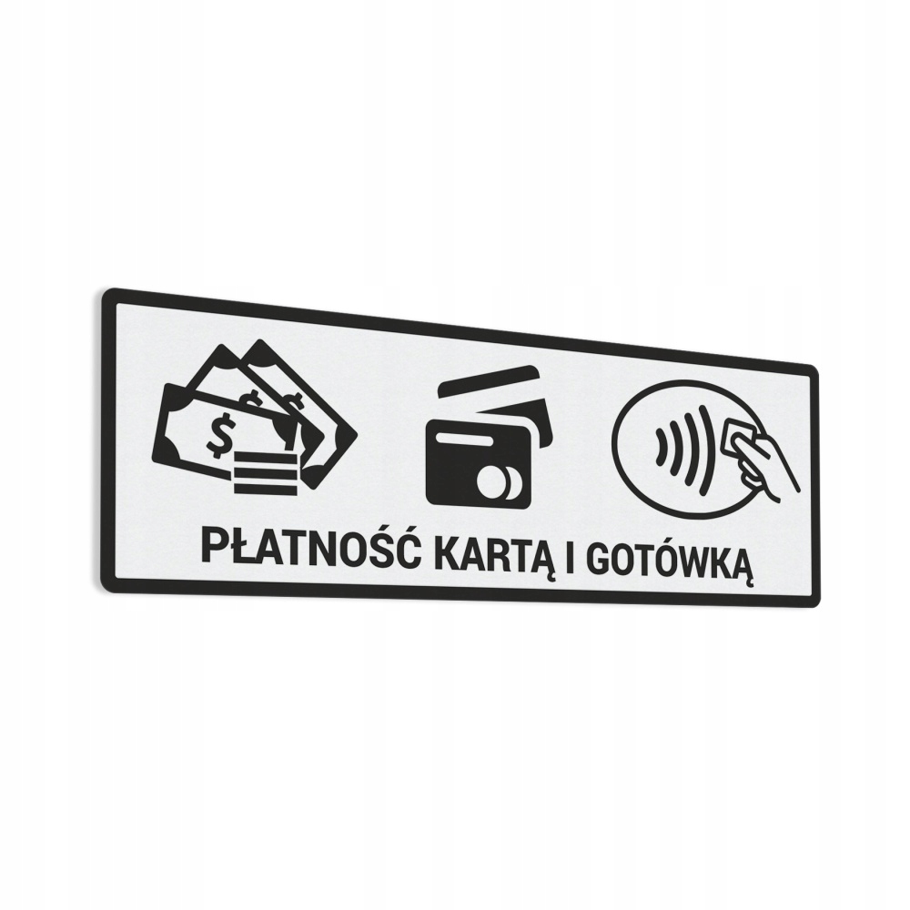 

Płatność Kartą i Gotówką naklejka 10x30