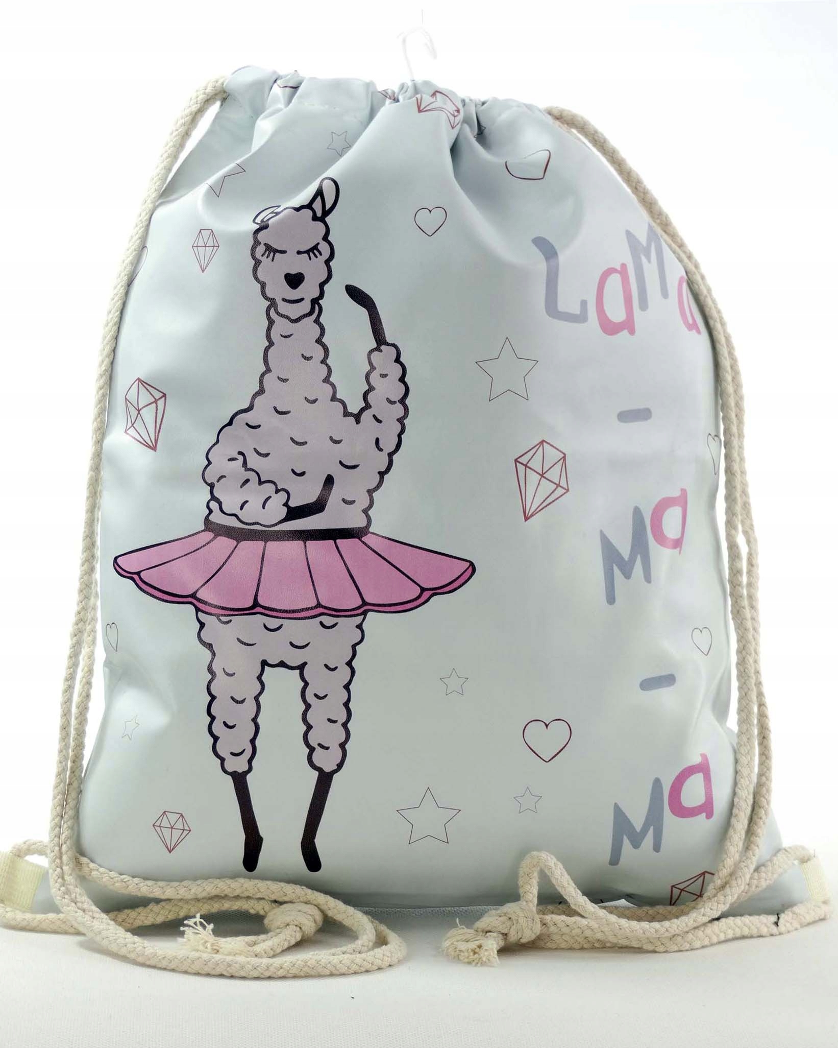 

Mocny duży worek plecak torba gumowany Alpaka Lama