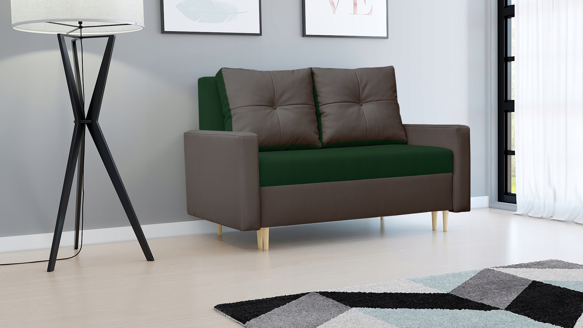 TAPCZAN WERSALKA KANAPA ROZKŁADANA + POJEMNIK Długość mebla 90 cm