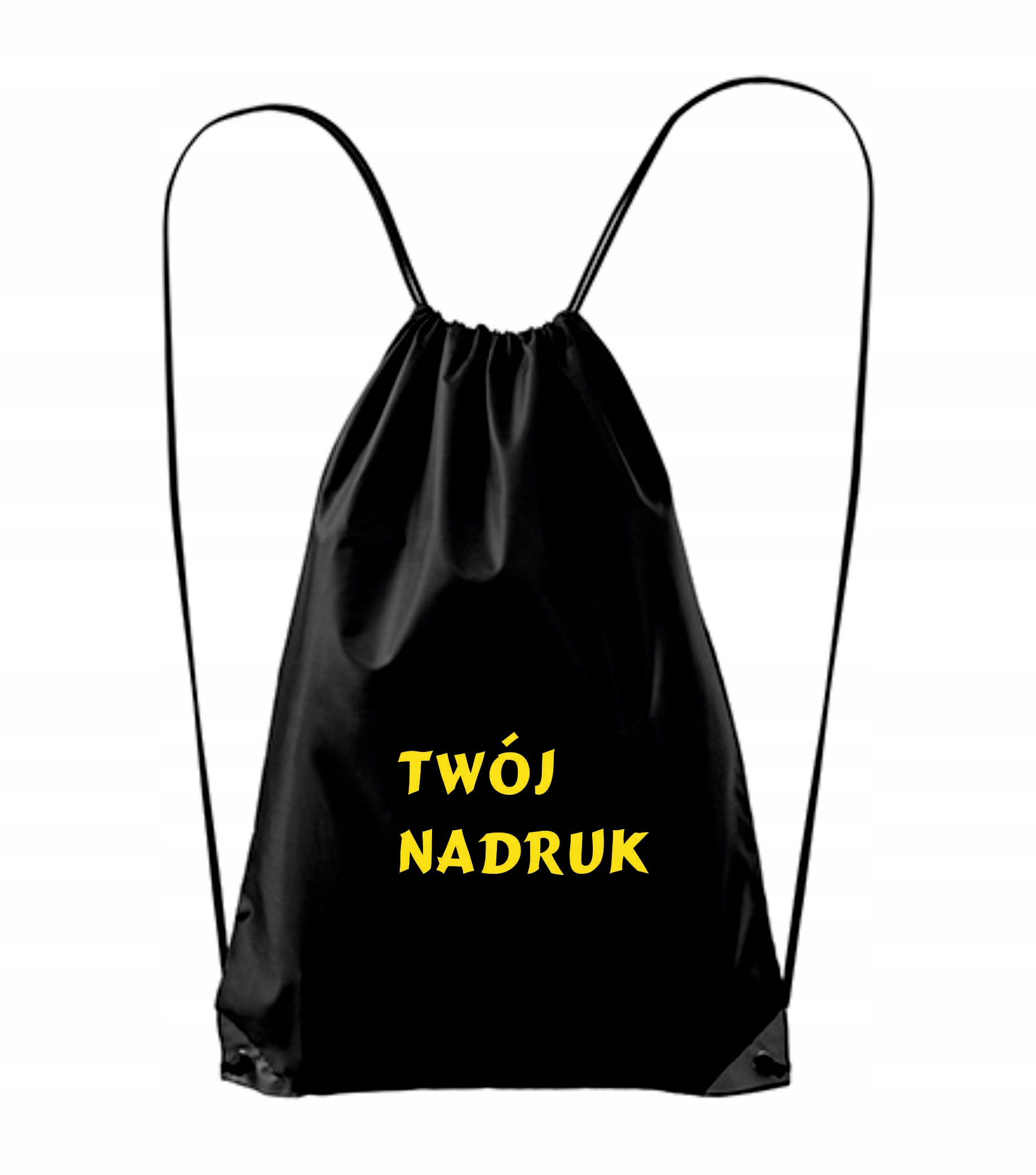 WOREK Z TWOIM NADRUKIEM logo FIRMY plecak CZARNY
