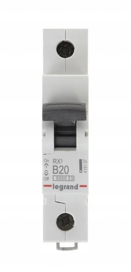 

Legrand RX3 Wyłącznik Nadprądowy 1P B20A S301