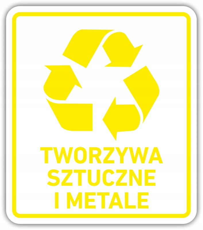 

Tworzywa - Naklejka na kosz segregacja śmieci 15cm