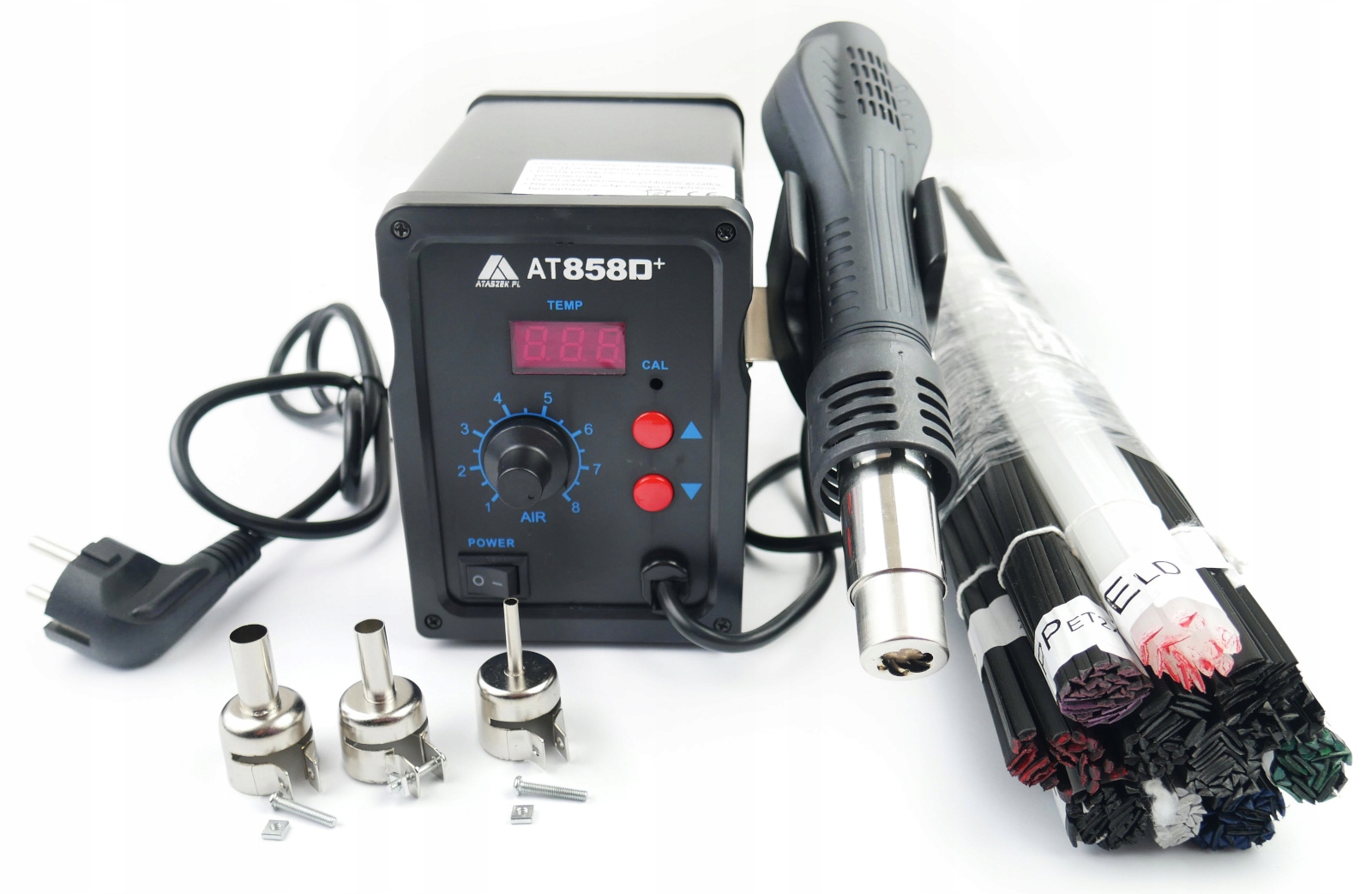 Зварювальний апарат для пластику AT-858D + сполучні для пластику