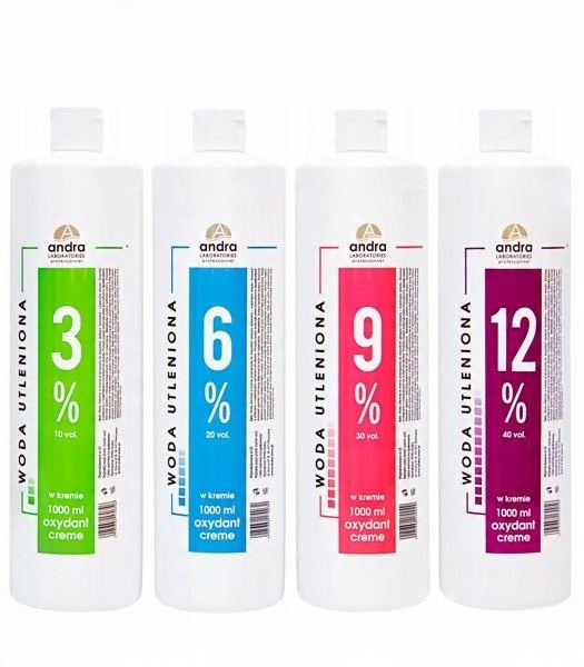 

Andra Oksydant woda utleniona 3% 6% 9% 12% 1L