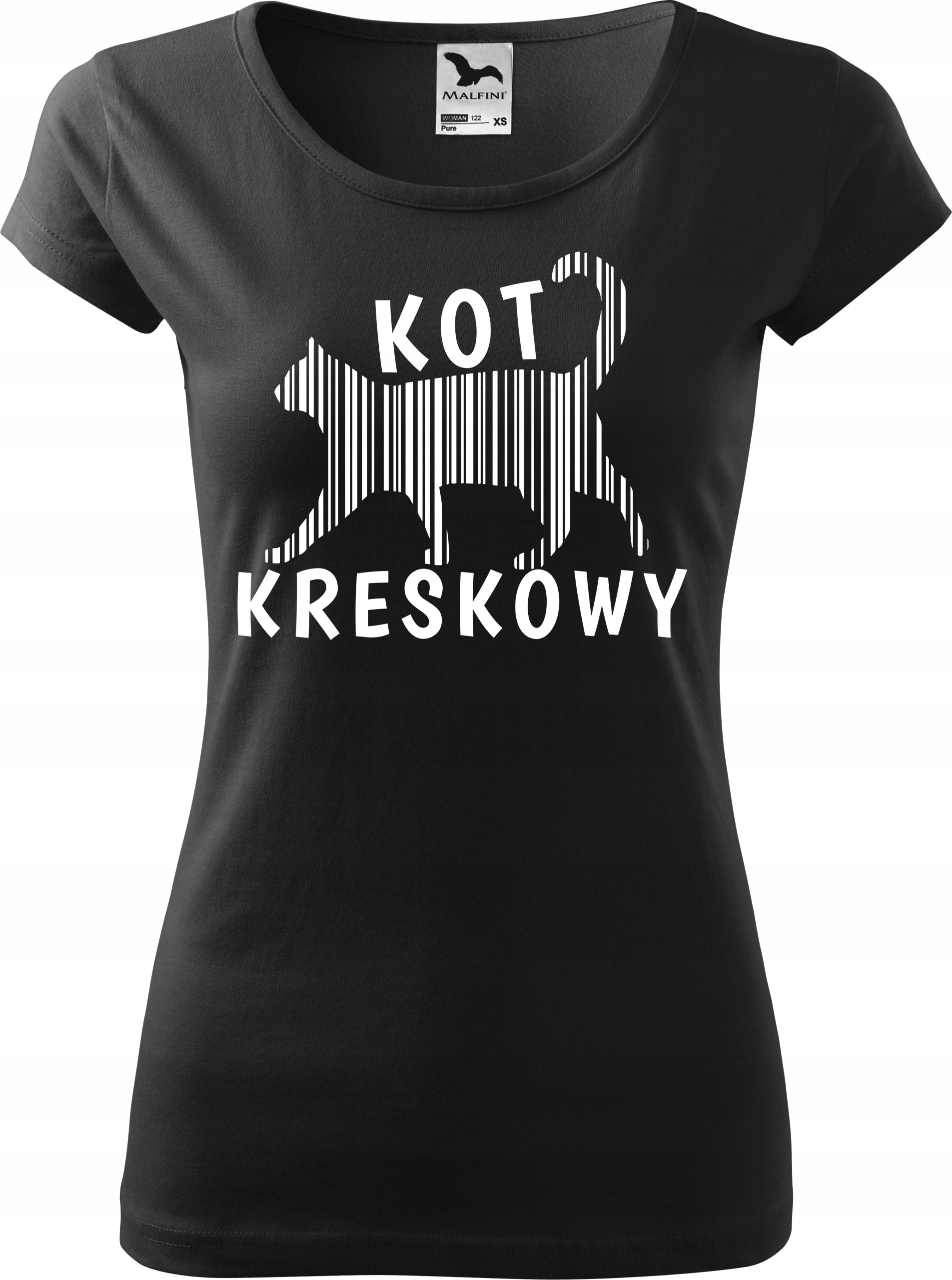 

Koszulka z nadrukiem Kot kreskowy rozmiar Xs