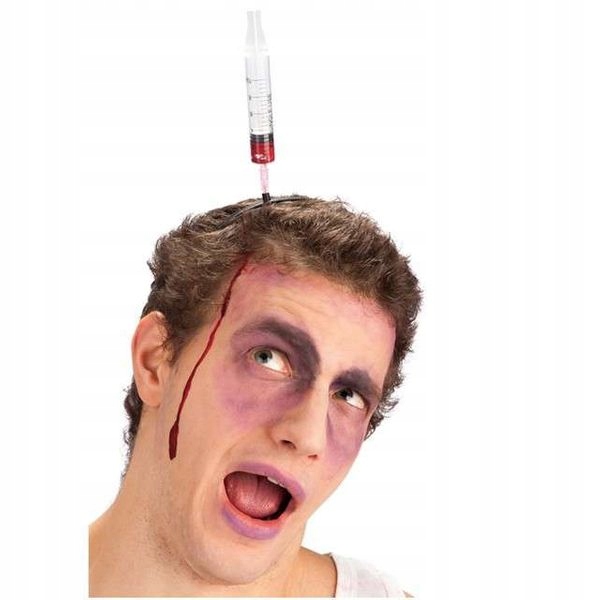 

Opaska Strzykawka W Głowie Kostium Halloween Krew