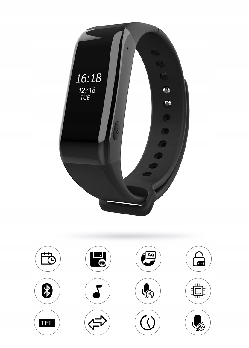 DYKTAFON SMARTBAND DETEKCJA PODSŁUCH 16GB 1536kbps Marka inna