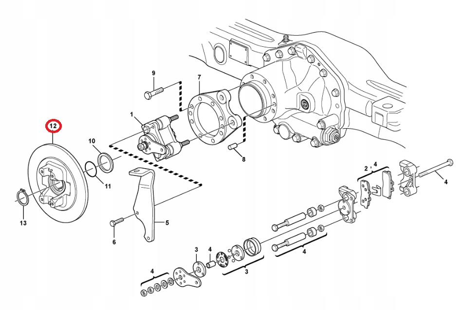TARCZA HAMULCA RECZNEGO HIDROMEK S06 42393 OEM Part manufacturer Carraro