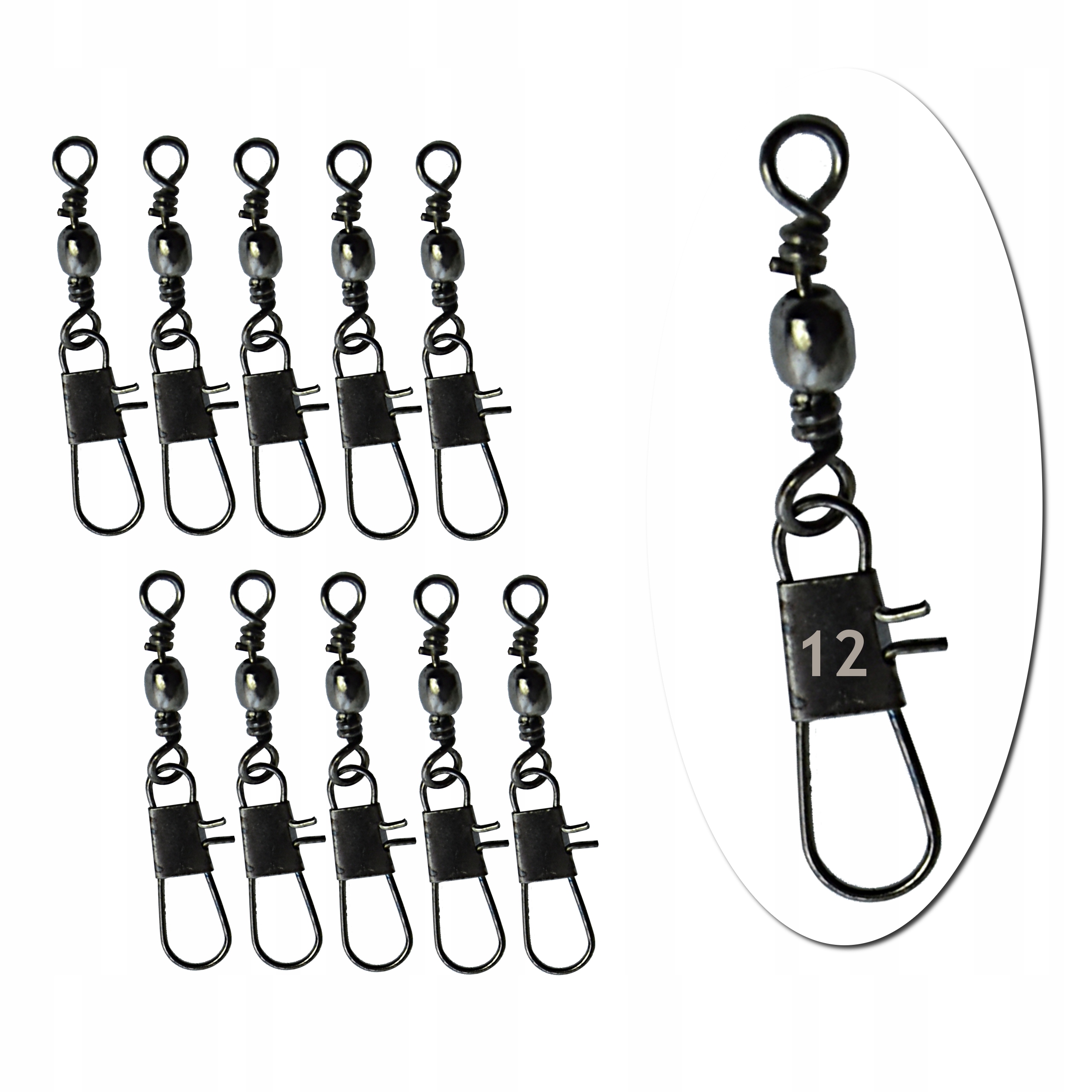 

Japońskie Krętliki Z Agrafką Krętlik 10 szt/ r. 12