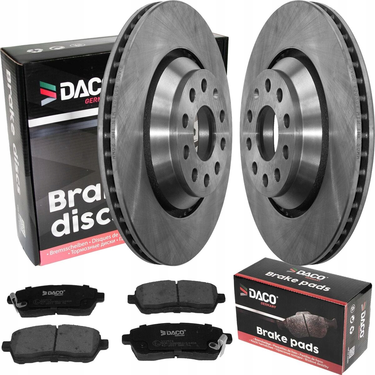 Диски + колодки Daco задня A4 Superb Leon Golf 310mm