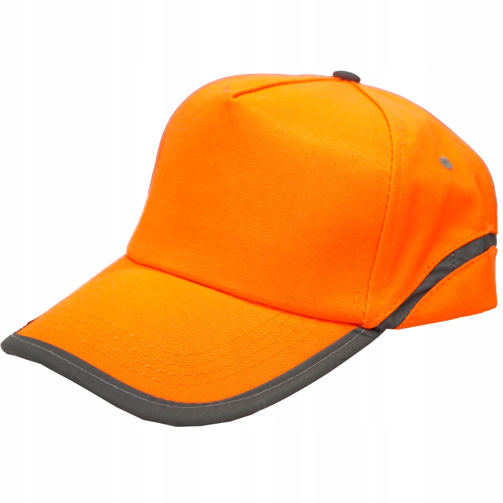 CZAPKA ROBOCZA z daszkiem ODBLASKOWA Pomarańczowa