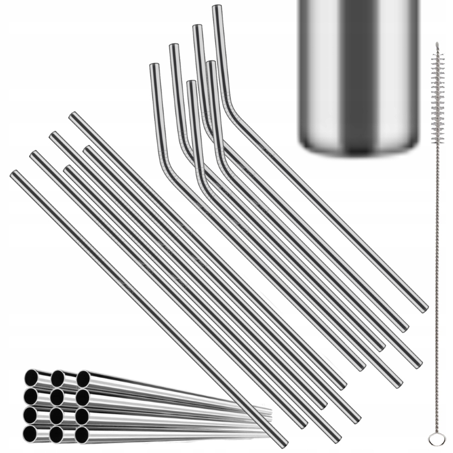 

Słomki metalowe rurki stalowe Lamart LT-7052 12szt