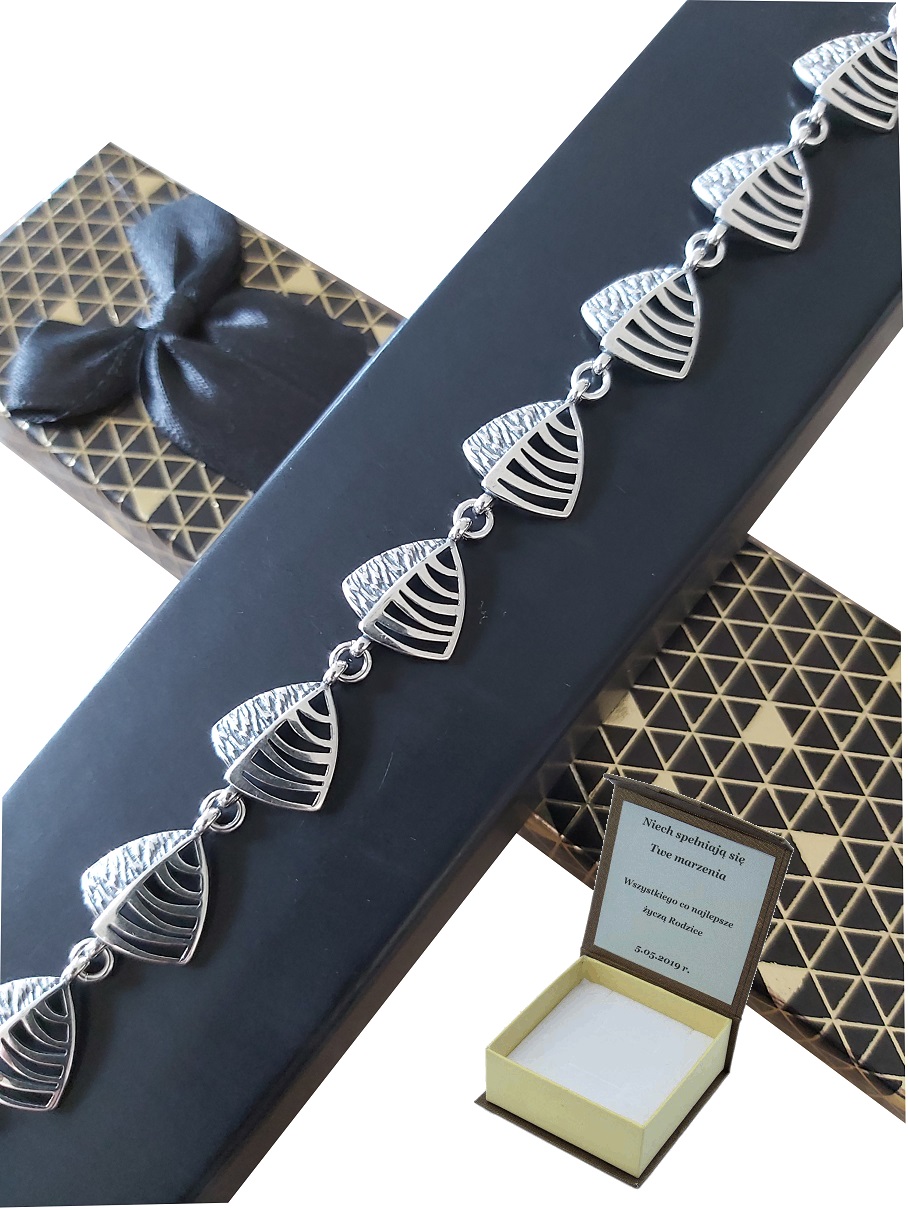 925 Stříbrný Náramek Komplet 925 Věnování B128