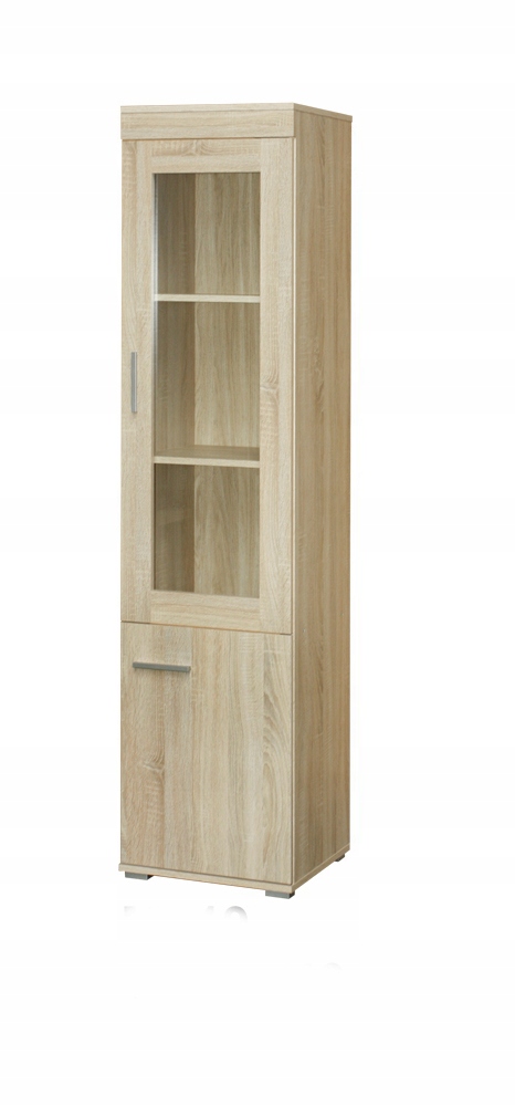 

Witryna ze szkłem wąska 45 cm dąb sonoma M-19
