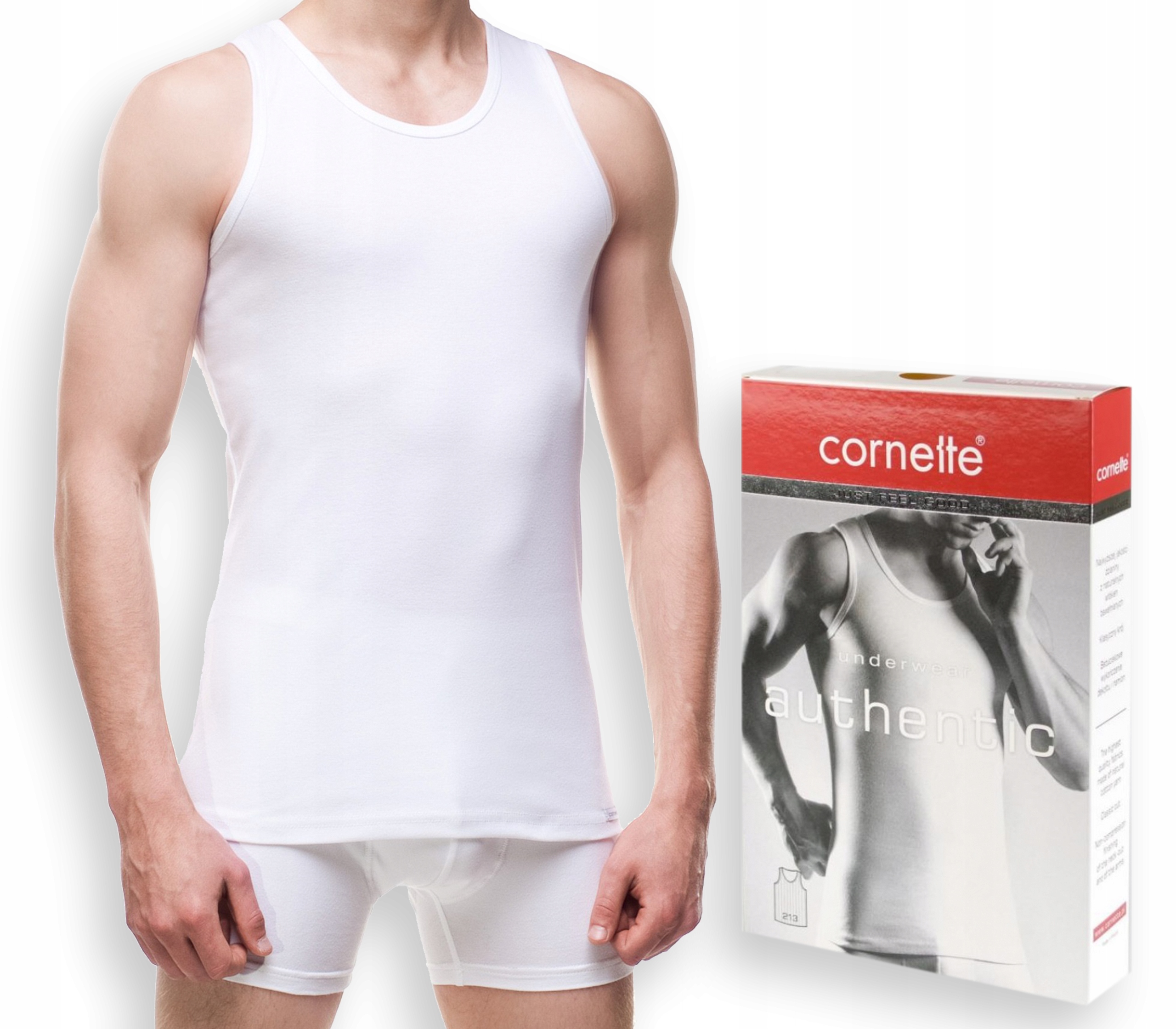 

Cornette 213 Koszulka Authentic Ribbed szara M