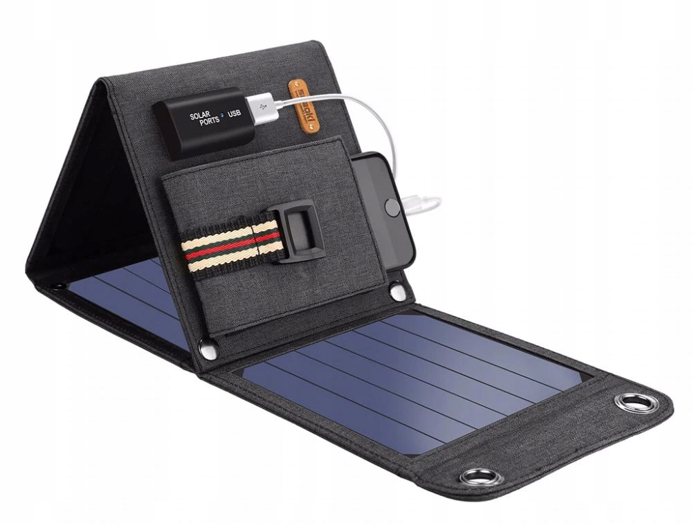Ładowarka Usb panel słoneczny składany 14W torba