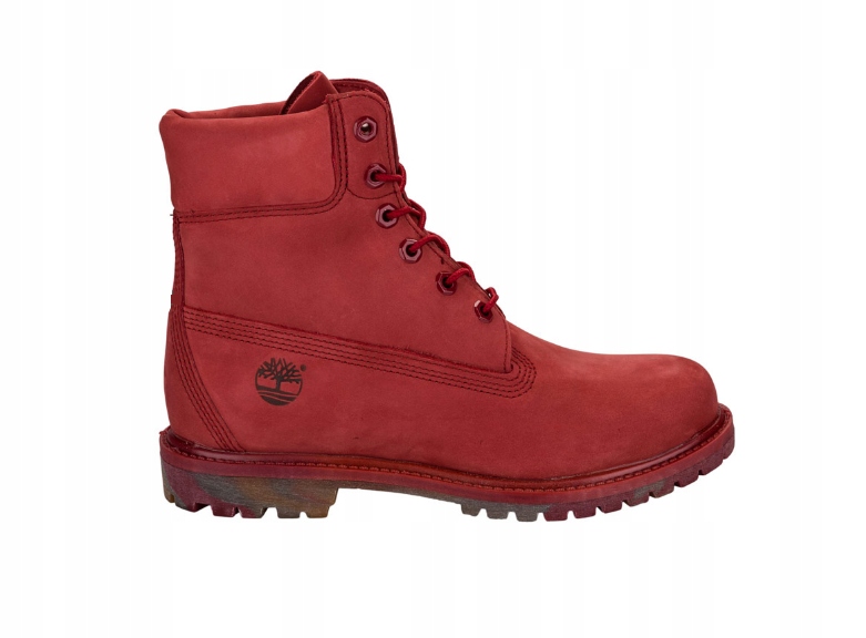 Buty Wysokie Damskie Czerwone Na Zimę TIMBERLAND AF PREMIUM A148Z