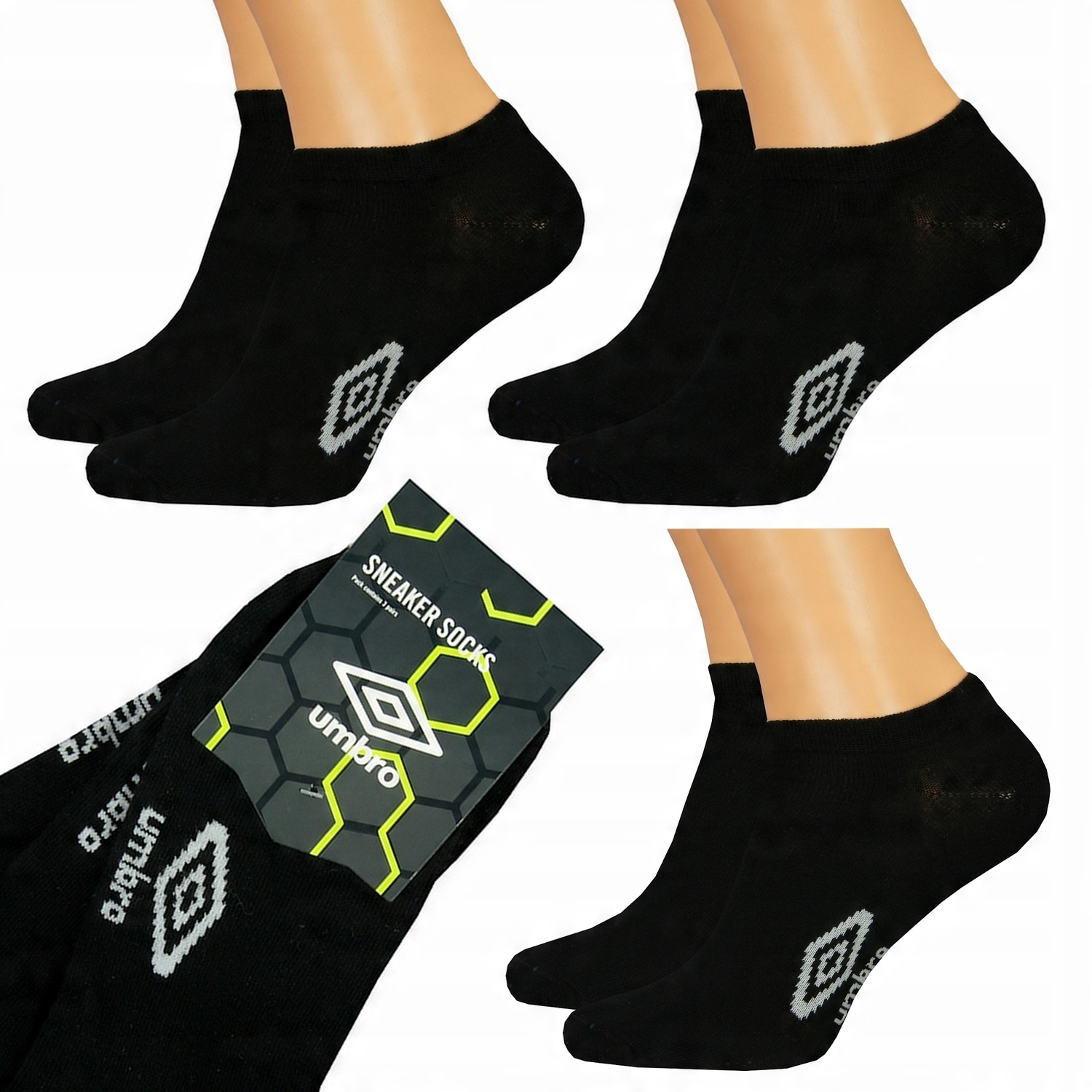 

3X Umbro Stopki Bawełna Damskie skarpetki C 35-38