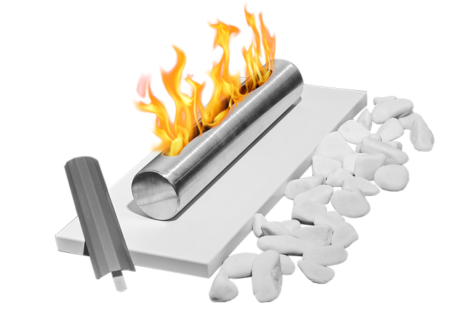 Volně stojící biokrb Stainless bílý Lesk