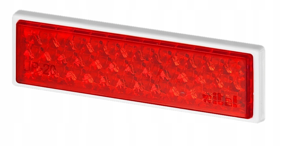 ODBLASK PROSTOKĄTNY NA TAŚMĘ CZERWONY MAŁY 10 szt.