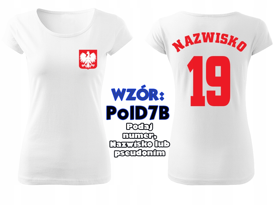 Koszulka POLSKA KIBICA damska REPREZENTACJI L Cechy dodatkowe print (nadruk)