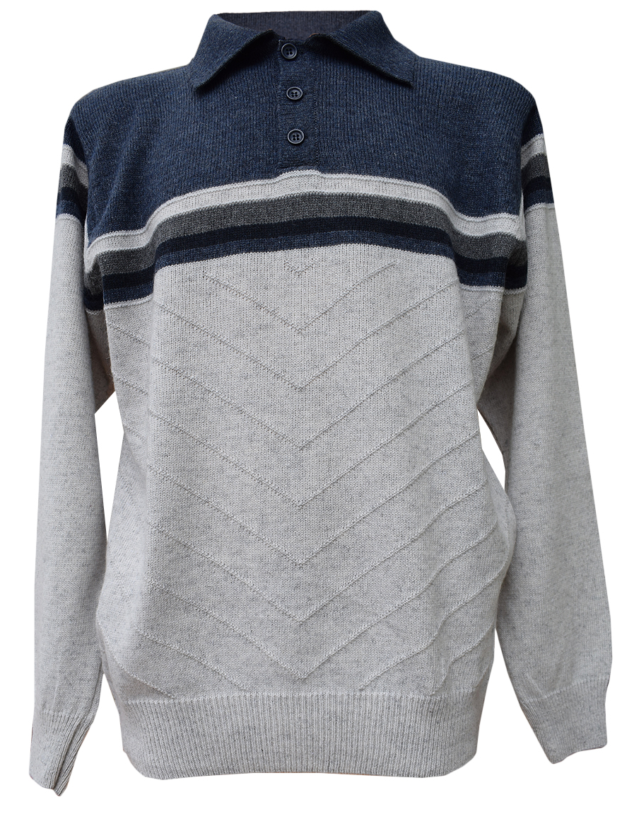 

04 Sweter Polo Z Długim Rękawem Bluza Roz. L