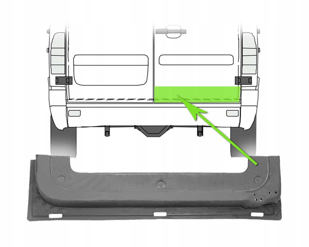 SPRINTER 95- VW LT 96- REPERATURKA DRZWI TYŁ Producent części Polcar