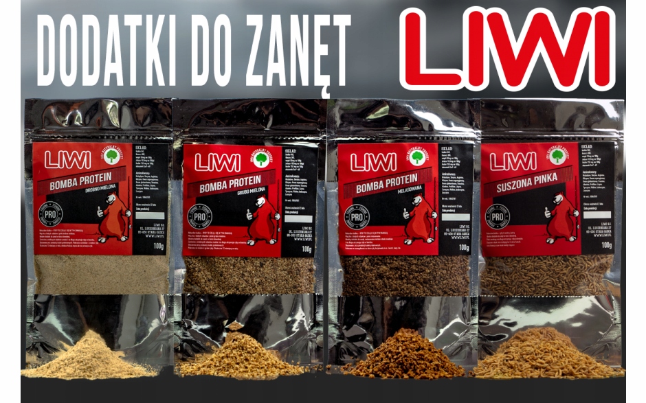 ZANĘTA MĄCZKA ROBAKÓW BIAŁYCH BOMBA PROTEIN GRUBA Kod producenta bomba grubo mielona 100 gr