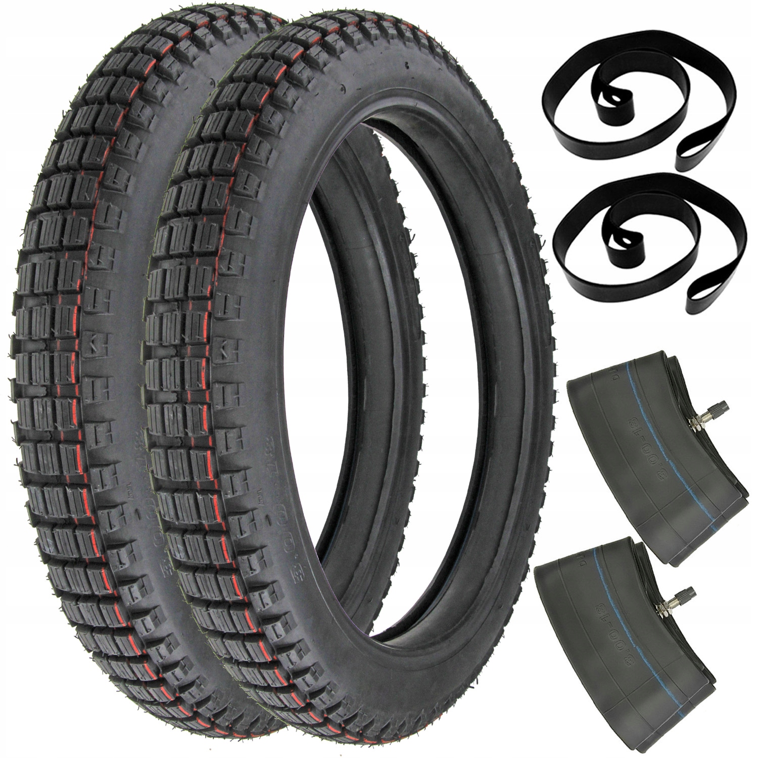 2x OPONA 3.00-18 KBF 6PR 52P WSK SHL JAWA ETZ KPL