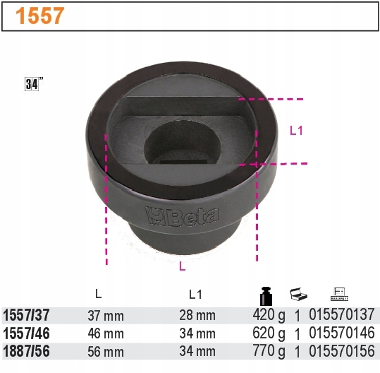 NASADKA UDAROWA DO RES PIÓROWYCH 37MM BETA 1557/37 Marka Beta