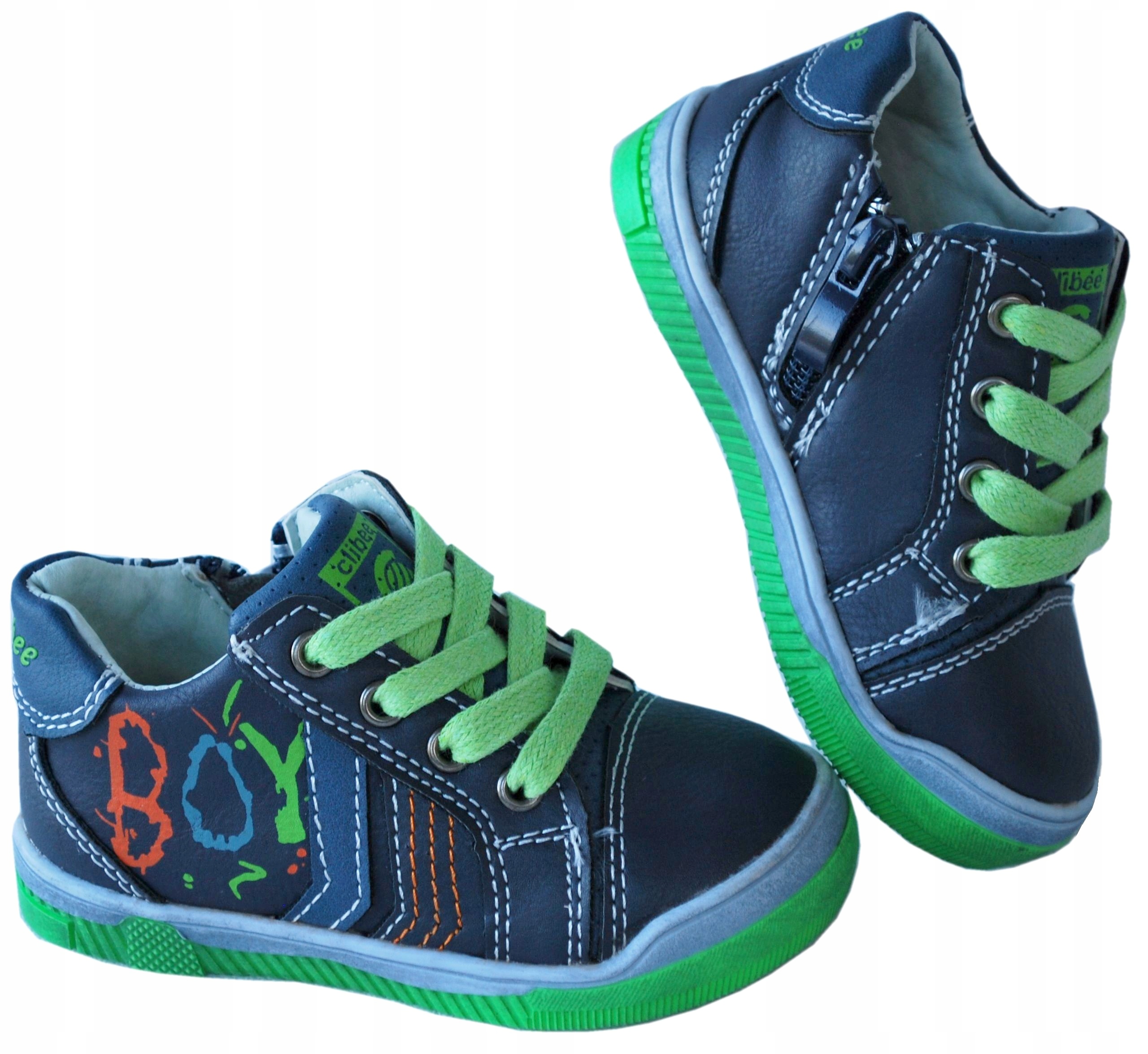 TRZEWIKI na suwak wkł.skóra profil r.20 / 13cm Marka Clibee